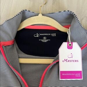 Masters Gear navy and white striped Magnolia Lane pullover.